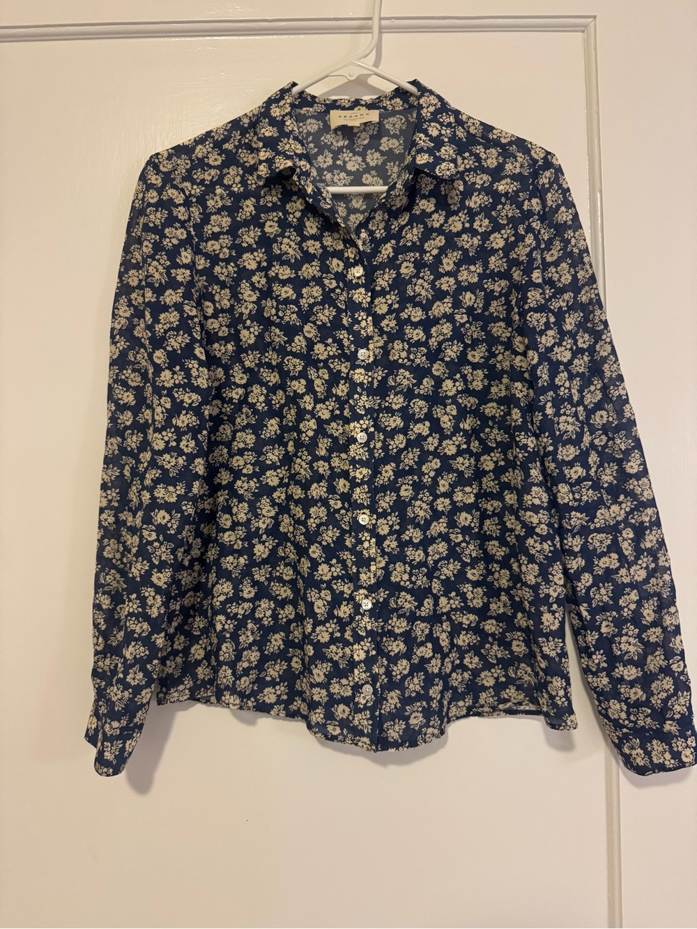 Sézane Floral Button-Front Women's Shirt